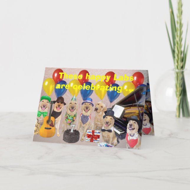 Tarjeta Feliz cumpleaños de laboratorio (Anverso)