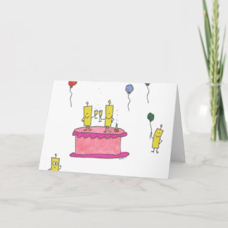 Tarjeta Feliz cumpleaños de las burbujas