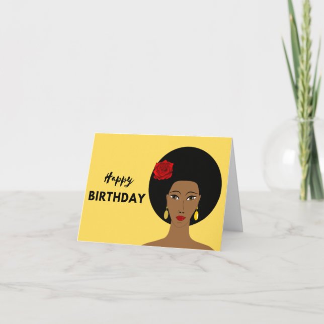 Tarjeta Feliz cumpleaños de los afroamericanos (Anverso)