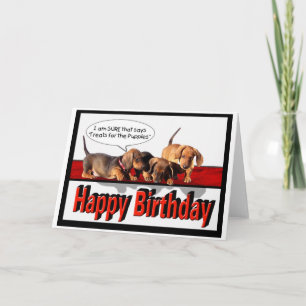 Tarjeta Feliz cumpleaños de los cachorros