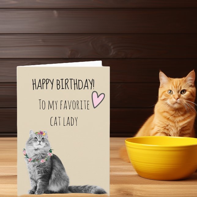 Tarjeta Feliz Cumpleaños De Mama Señora de los Gatos Bonit (Subido por el creador)