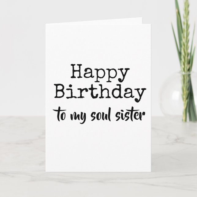 Tarjeta feliz cumpleaños de mi hermana del alma (Anverso)