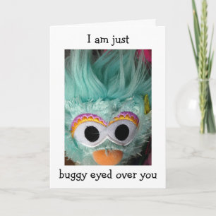TARJETA FELIZ CUMPLEAÑOS DE MONSTRUO VERDE CON LOS OJOS