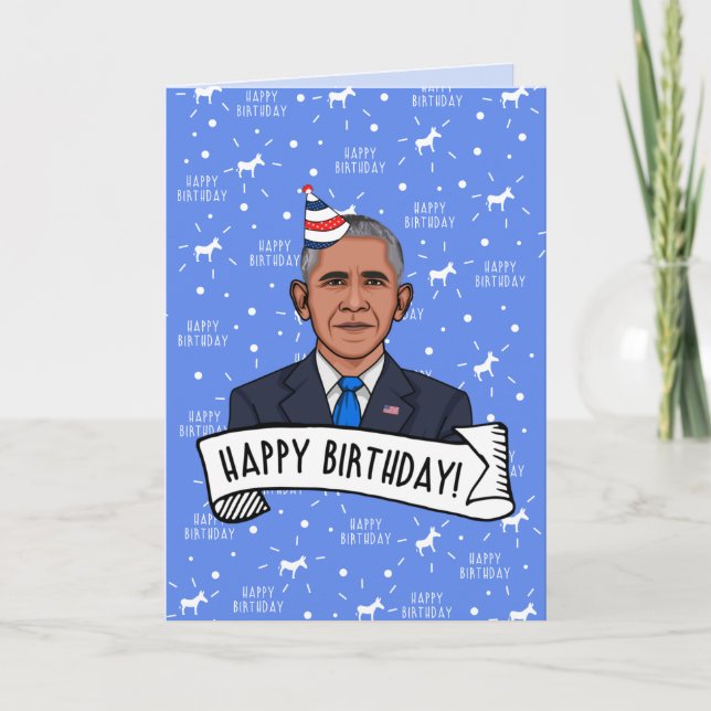 Tarjeta Feliz Cumpleaños de parte de Barack Obama (Anverso)