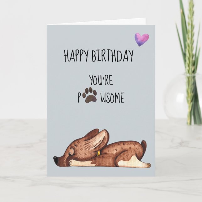 Tarjeta Feliz Cumpleaños De parte del Perro Eres Patasome  (Anverso)
