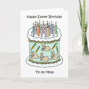 Tarjeta Feliz cumpleaños de Pascua mamá