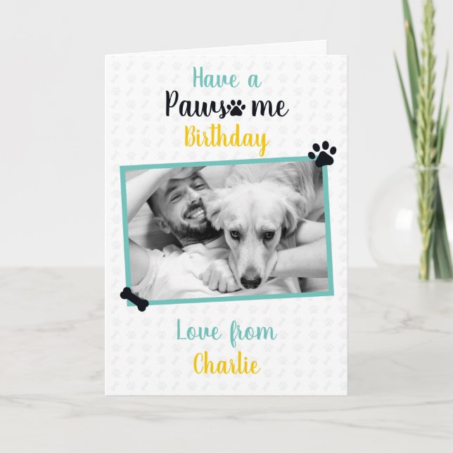Tarjeta Feliz cumpleaños de perro | Cumpleaños de Pawsome (Anverso)