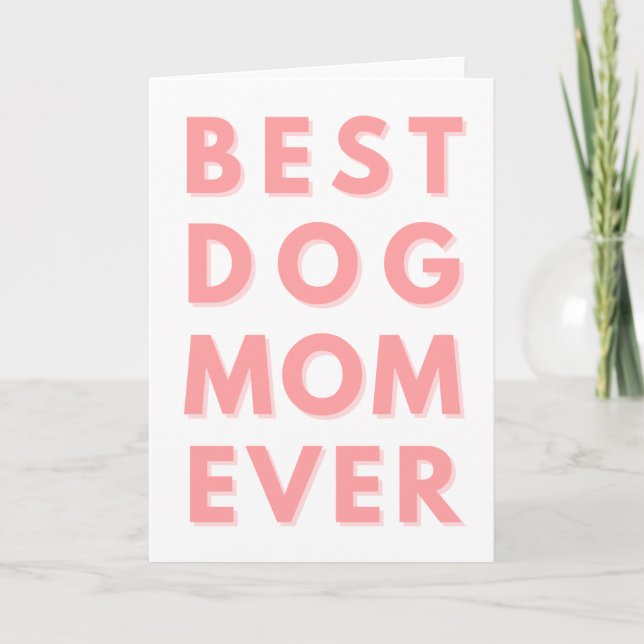 Tarjeta Feliz cumpleaños de perro, mejor madre de perro (Anverso)