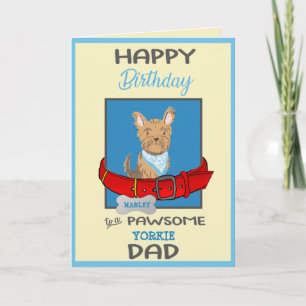 Tarjeta Feliz cumpleaños de perro papá papá personalizado