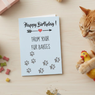 Tarjeta Feliz Cumpleaños de Perros Gatos Mascotas Multiple