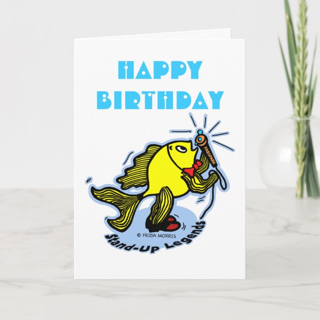 TARJETA feliz cumpleaños de personalizado de pesca (Anverso)