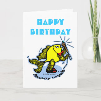 TARJETA feliz cumpleaños de personalizado de pesca