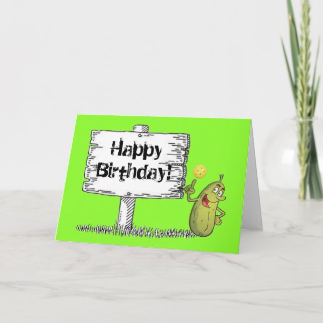 Tarjeta ¡Feliz cumpleaños de Pickle! (Anverso)