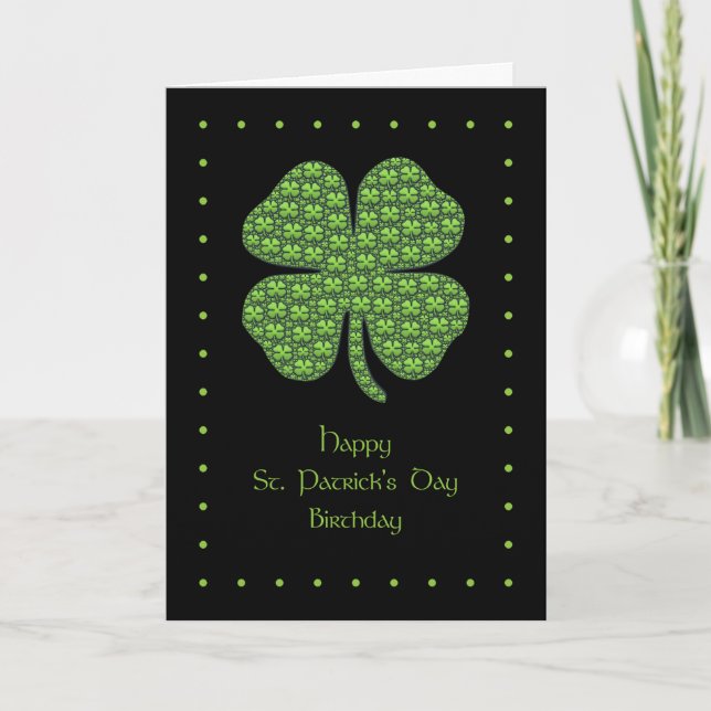 Tarjeta Feliz cumpleaños de San Patricio (Anverso)