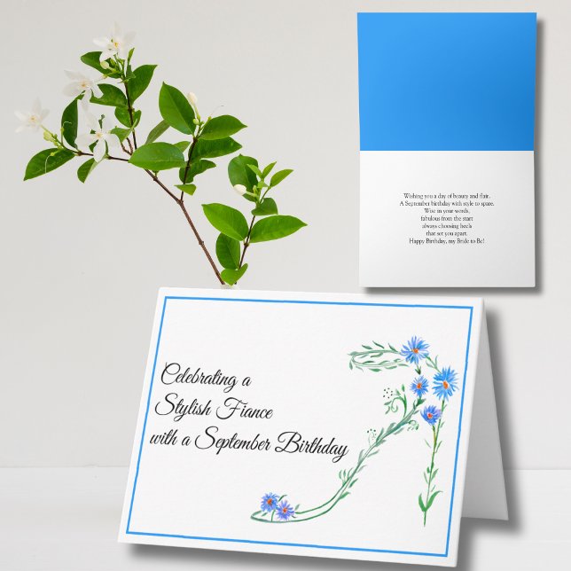 Tarjeta Feliz Cumpleaños de Septiembre Novia Flores de Ast (Subido por el creador)