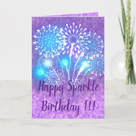 Tarjeta Feliz cumpleaños de Sparkle