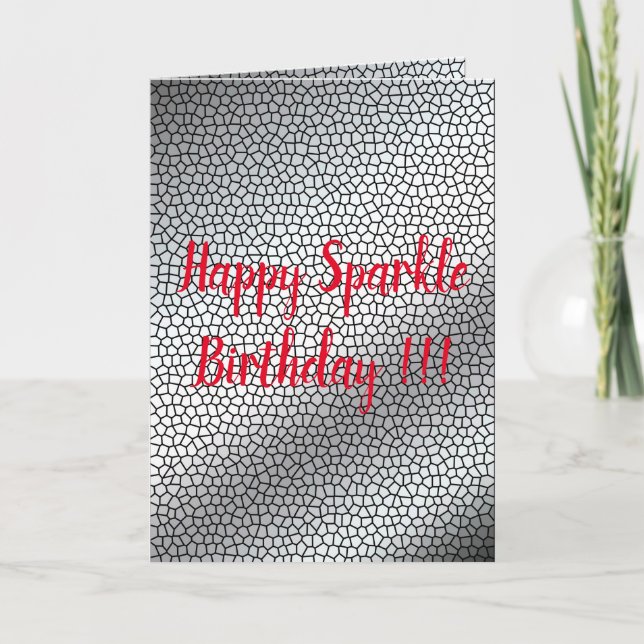 Tarjeta Feliz cumpleaños de Sparkle (Anverso)