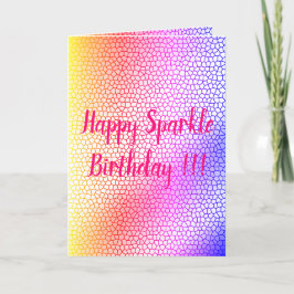 Tarjeta Feliz cumpleaños de Sparkle