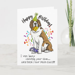 Tarjeta Feliz cumpleaños de su compinche de St Bernard