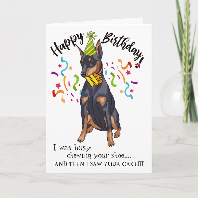 Tarjeta Feliz cumpleaños de su compinche del perro del (Anverso)