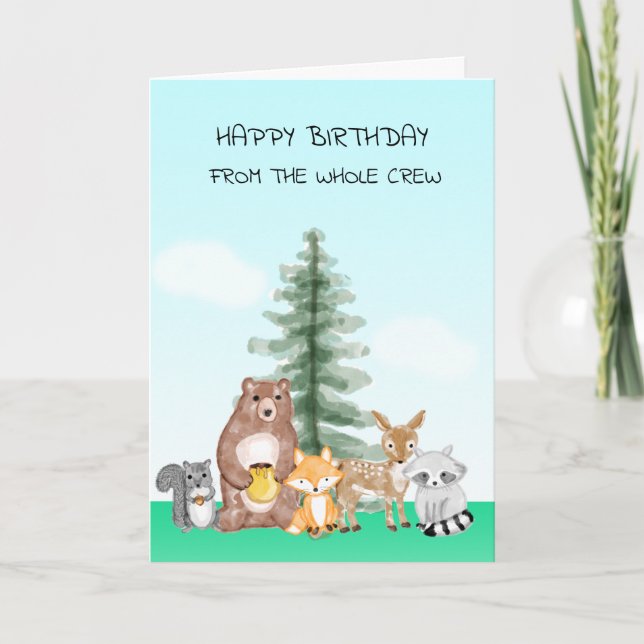 Tarjeta Feliz cumpleaños de toda la tripulación (Anverso)