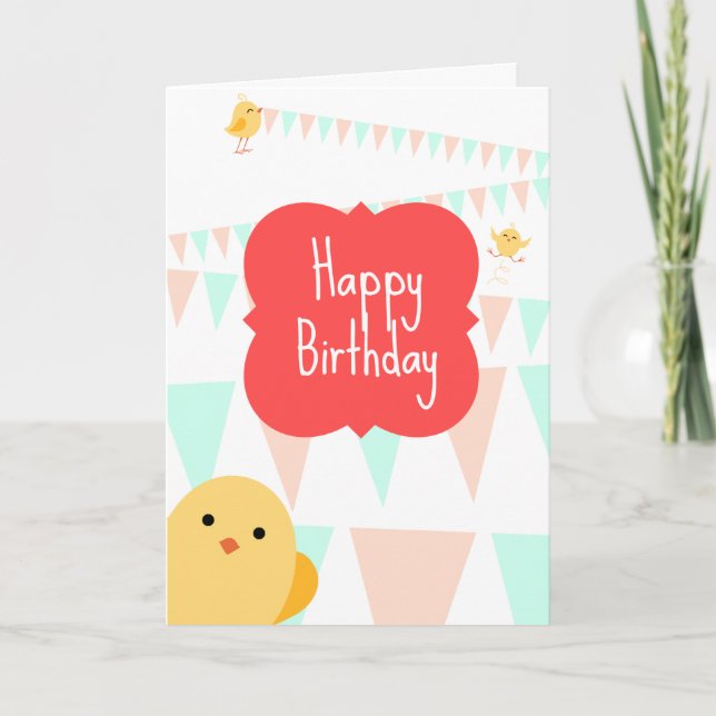 Tarjeta Feliz cumpleaños de todas las chicas de Estados Un (Anverso)
