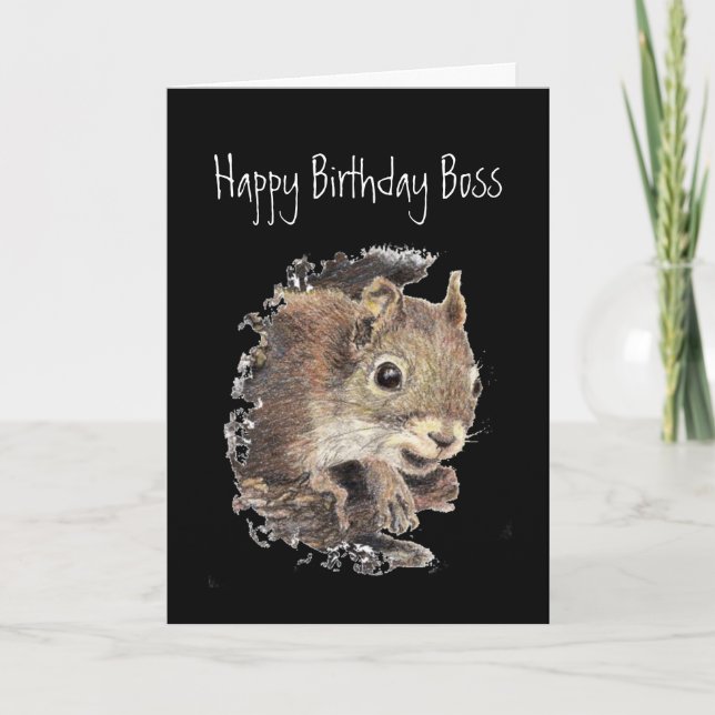 Tarjeta Feliz cumpleaños, de todos los surtidos de nueces  (Anverso)
