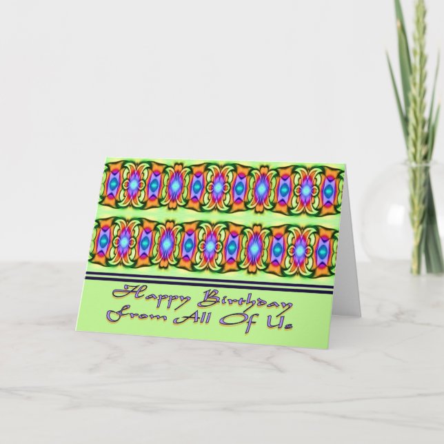 Tarjeta feliz cumpleaños de todos nosotros (Anverso)