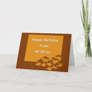 Tarjeta ¡Feliz Cumpleaños De Todos Nosotros!