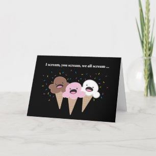 Tarjeta Feliz cumpleaños de todos nosotros, los helados