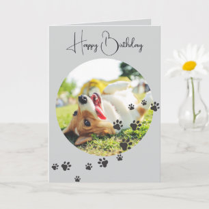 Tarjeta Feliz Cumpleaños de Tu Amigo Peludo 2 Fotos  