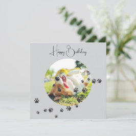 Tarjeta Feliz Cumpleaños de Tu Amigo Peludo 2 Fotos