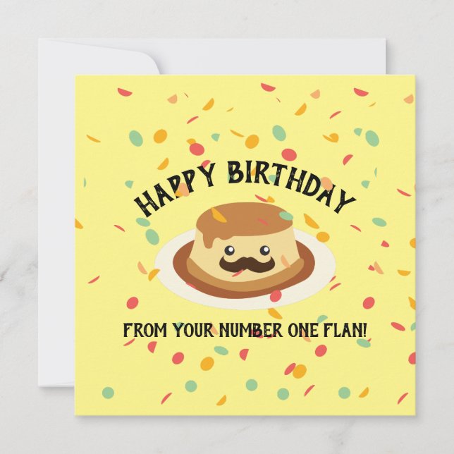 Tarjeta Feliz cumpleaños de tu bandera número uno (Anverso)