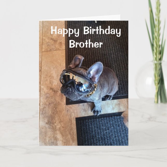 TARJETA FELIZ CUMPLEAÑOS DE UN PERRO DE GUAY "HERMANO" (Anverso)