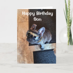 TARJETA FELIZ CUMPLEAÑOS DE UN PERRO DE GUAY "HIJO"