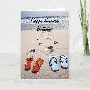TARJETA ***FELIZ CUMPLEAÑOS DE VERANO*** ESTILO DE PLAYA
