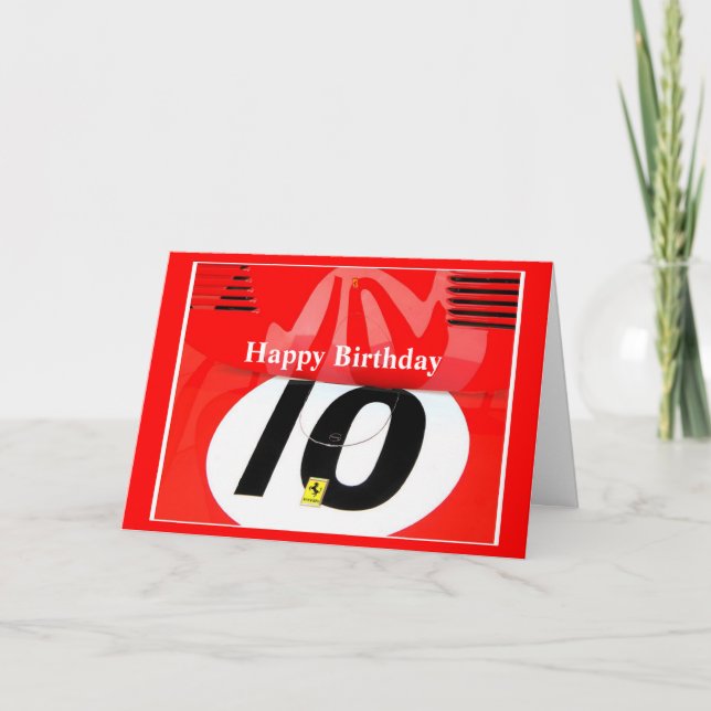 Tarjeta Feliz Cumpleaños Décimo (Anverso)