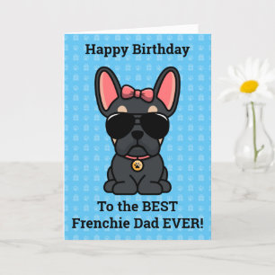Tarjeta Feliz cumpleaños del Bulldog francés Dog Black Tan