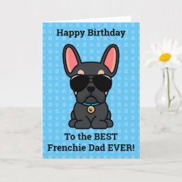 Tarjeta Feliz cumpleaños del Bulldog francés Dog Black Tan