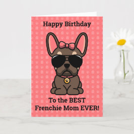 Tarjeta Feliz cumpleaños del Bulldog francés Dog Brown Tan