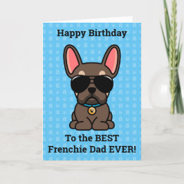 Tarjeta Feliz cumpleaños del Bulldog francés Dog Brown Tan
