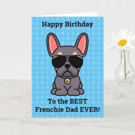 Tarjeta Feliz cumpleaños del Bulldog francés Dog Lilac Tan