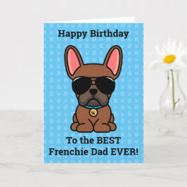 Tarjeta Feliz cumpleaños del Bulldog francés Dog Red Fawn