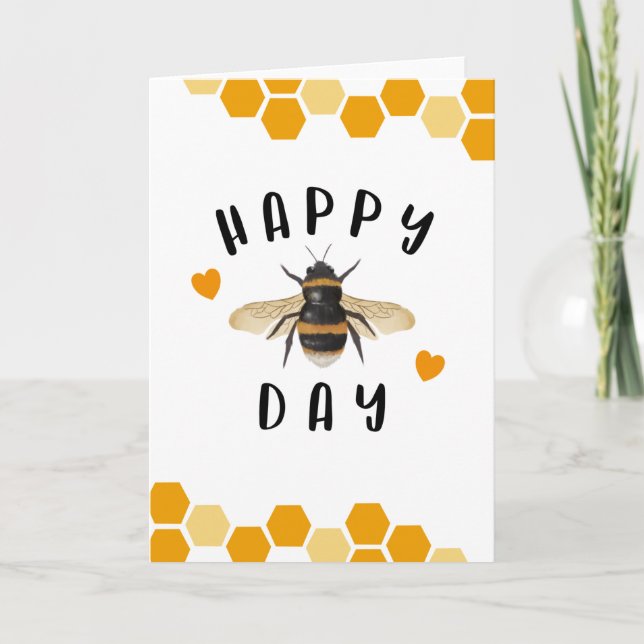 Tarjeta Feliz cumpleaños del Día de la BEE (Anverso)