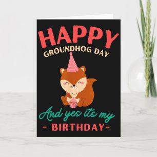 Tarjeta Feliz cumpleaños del Día de la Marmota Amantes de