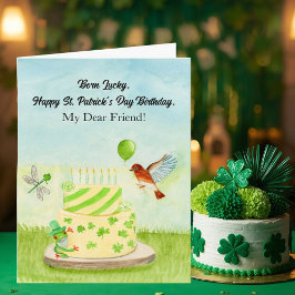 Tarjeta Feliz cumpleaños del Día de San Patricio amigo