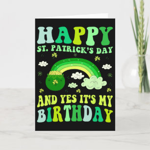 Tarjeta Feliz cumpleaños del Día de San Patricio Saint Pad