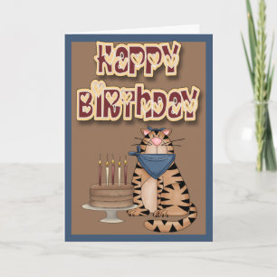 Tarjeta Feliz Cumpleaños Del Gato