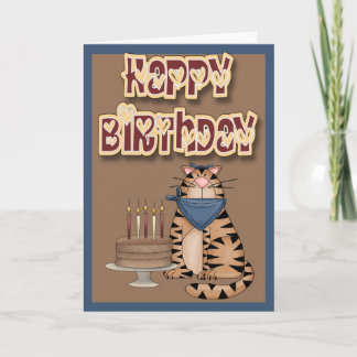 Tarjeta Feliz cumpleaños del gato