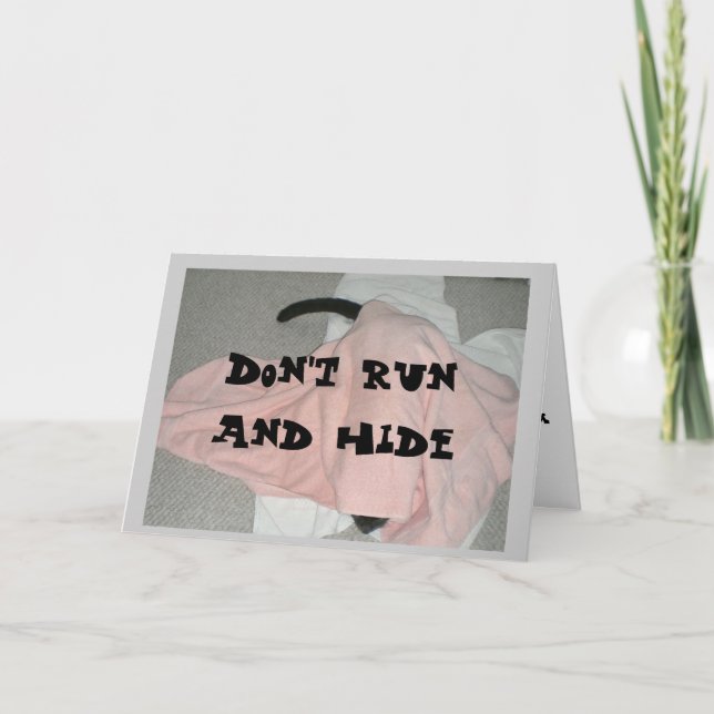 Tarjeta Feliz cumpleaños del gato (Anverso)